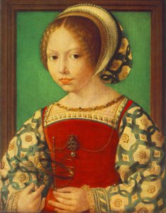 Young Girl With Astronomic Instrument — Jan Gossaert Mabuse