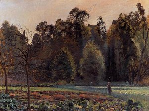 The Cabbage Field, Pontoise — Camille Pissarro