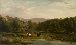 Monacacy Creek With Bethlehem In Background — De Witt Clinton Boutelle
