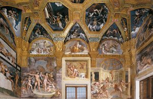 View Of The Sala Di Psiche (north Wall) — Giulio Romano