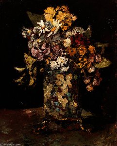 Vase Of Flowers — Adolphe Joseph Thomas Monticelli