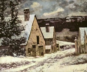 Straßenbild Im Winter — Gustave Courbet