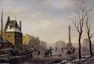 Pompenburg Met Hofpoort In De Winter