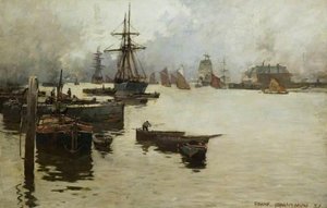 The Lower Reaches Of The Thames — Frank Brangwyn