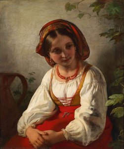 Young Italian Girl — Friedrich Ritter Von Amerling, Academic Realism