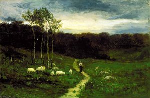 Woman Walking Down Path — Edward Mitchell Bannister