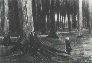 Girl In The Woods — Vincent Willem Van Gogh