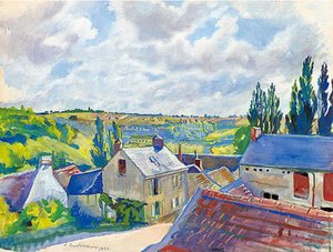 View Over The Rooftops. France — Zinaida Serebriakova