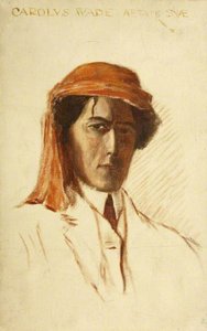 Self Portrait In A Turban (unfinished) — Charles Paget Wade