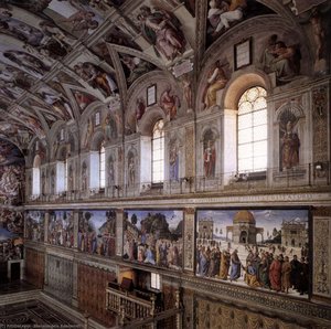 Innenraum Der Sixtinischen Kapelle — Michelangelo Buonarroti, Hochrenaissance