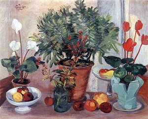 Still Life (cyclamen) — Martiros Sarian