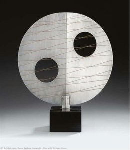 Disc With Strings (moon) — Barbara Hepworth, Contemporary Abstract Sculpture