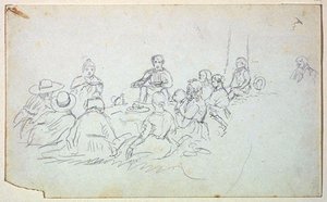 Untitled, Ten People At A Picnic — Thomas Cole