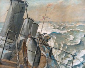 A Destroyer In A Heavy Sea From Hms 'melampus' — Philip Connard