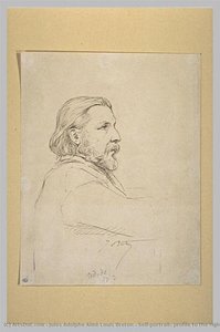 Self-portrait, Profile To The Right — Jules Breton, Realism