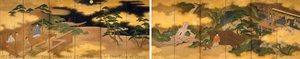 Two Scenes Of The Tale Of Genji — Tosa Mitsuoki