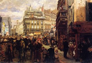 Weekday In Paris — Adolph Von Menzel, Realism