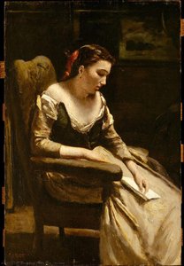 La Carta — Jean-baptiste-camille Corot, Romantic Landscape Painting