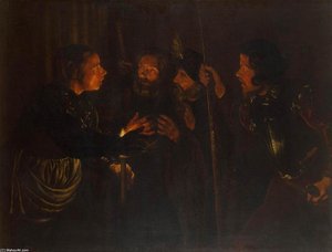 Denial Of St Peter — Gerard Seghers, Baroque