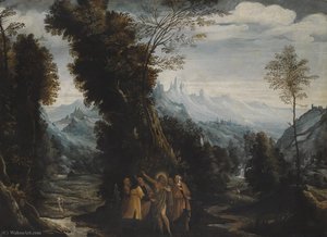 Landscape With John The Baptist Preaching In The Wilderness — Mastelletta