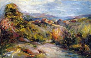 The Hills Of Cagnes — Pierre-auguste Renoir, Impressionistic Landscape