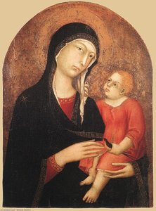Madonna Und Kind (aus Castiglione D'orcia) — Simone Martini, Late Gothic Style
