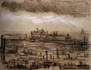 Una Vista De París Con El Op — Vincent Willem Van Gogh