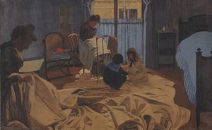 The Laundress, Blue Room — Félix Vallotton, Post-impressionism