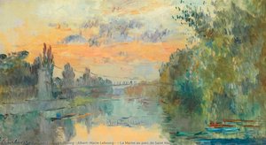 La Marne Au Parc De Saint Maur — Albert-charles Lebourg