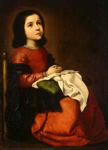Die Kindheit Der Jungfrau — Francisco De Zurbarán