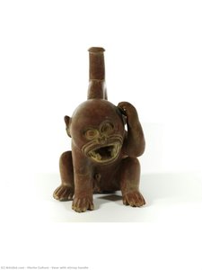 Vase with stirrup handle