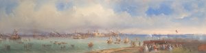 The Great 'peace Review' Of The Fleet Held At Spithead On 23rd April, 1856, Following The Conclusion Of The Crimean War — Carlo Bossoli