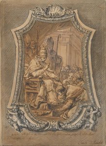 Life Of St. Gregory The Clergy Of Rome Paying Homage To St. Gregory After His Investiture — Charles-andré Van Loo