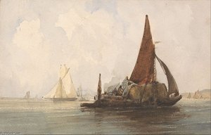 Hay Barge In A Calm Sea — Charles Bentley