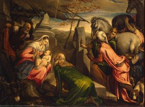Adoración De Los Magos — Francesco Bassano El Joven, Barroco