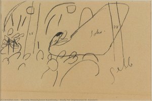 Study For Impression Iii (konzert) — Wassily Wassilyevich Kandinsky, Abstract Expressionism