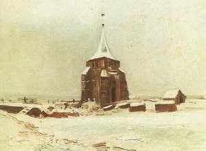 Altes Friedhofsturm In Nuenen Im Schnee, Der