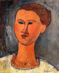Retrato De Una Mujer — Amedeo Modigliani, Expressionist Portraiture