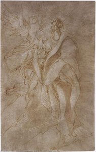 Study For St John The Evangelist And An Angel — El Greco, Baroque