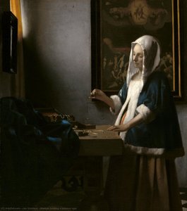 Woman Holding A Balance Ngw — Johannes Vermeer, Dutch Golden Age