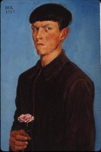 Self-portrait With Carnation — Otto Dix