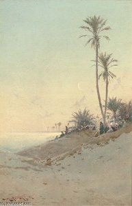 On The Banks Of The Suez Canal — Augustus Osborne Lamplough