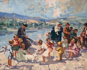 Families On The Pier — Margaret Isobel Wright