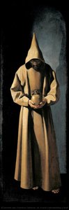 St. Francis Contemplating A Skull — Francisco De Zurbarán, Baroque