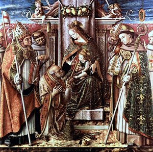 Virgin And Child Enthroned With Saints — Carlo Crivelli, Baroque Decorative Style