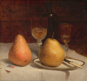 Two Pears on a Tabletop