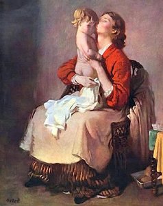 Lady Orpen And Child — Sir William Newenham Montague Orpen