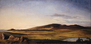 Zealand Landscape. View From Bjerresø Mark Towards Vejrhøj And Dragsholm Manor — Johan Thomas Lundbye, National Romanticism