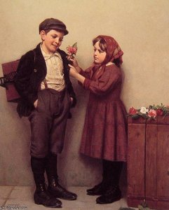 The Button Hole Posy — John George Brown