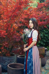 Crimson Reverie In The Autumn Orchard — Aurélie Lemoine